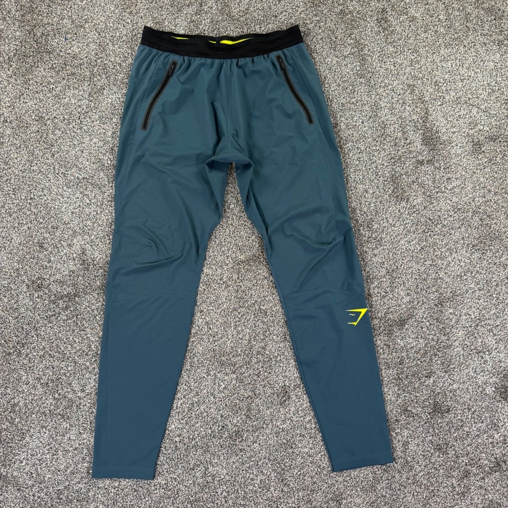 Gymshark Men's Teal Joggers - Dual Tone Performance Pants